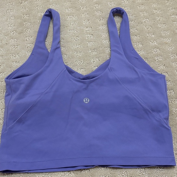 Lululemon Athletica Align Tank Blue V-Neck Sports Bra Built in Bra Tank - Picture 2 of 2